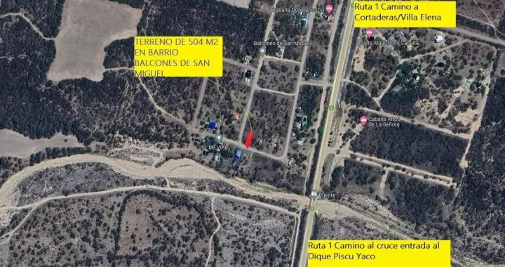 Terreno 504 m2 VENTA Cortaderas Balcones de San Miguel